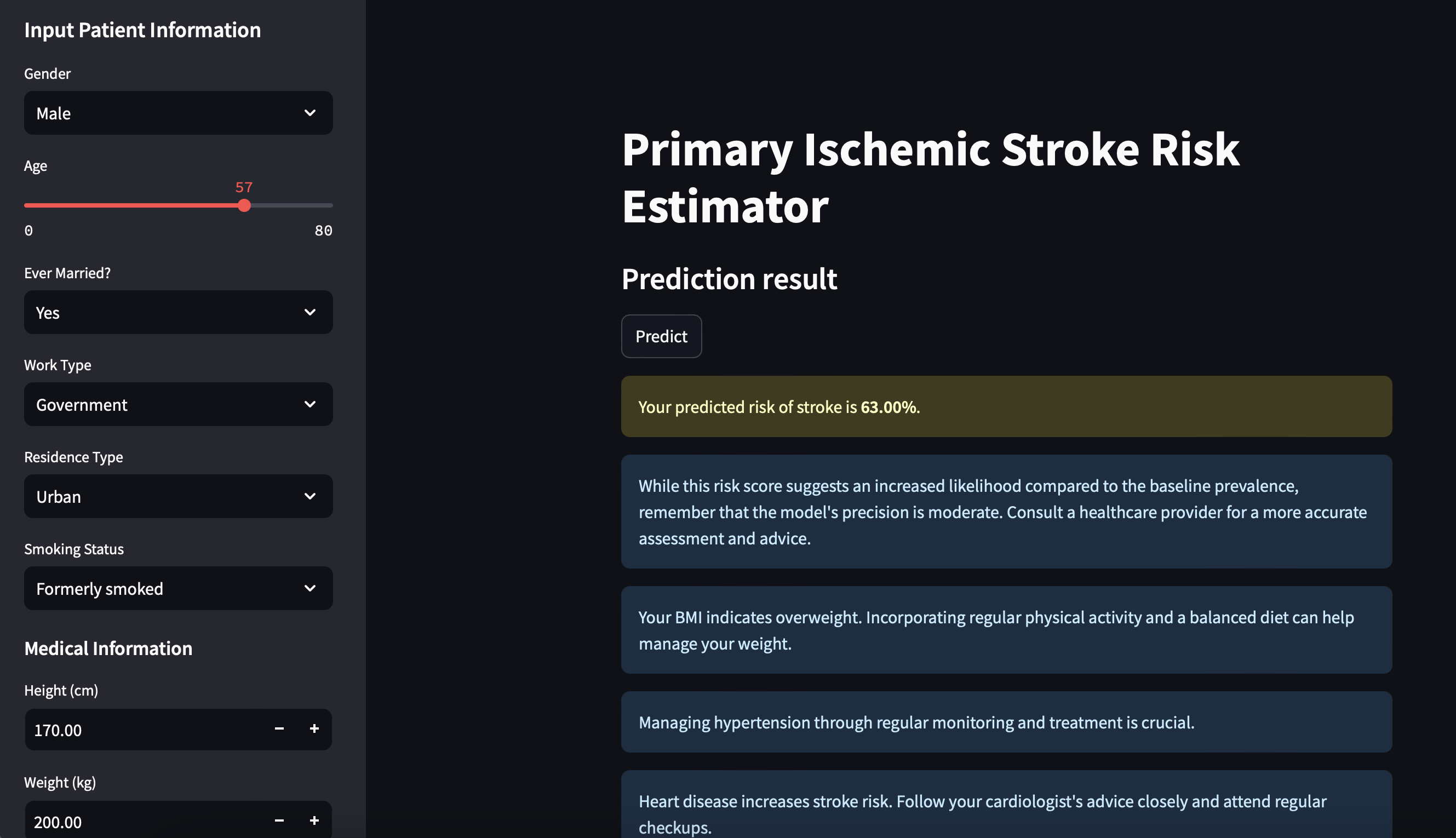 Stroke Risk Estimator